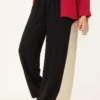 Elastic Waist Pocketed Tencel Trousers Black