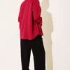 Elastic Waist Pocketed Tencel Trousers Black – Image 3