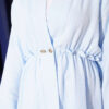 Elastic Waist Ruffled Muslin Two-Piece Set Baby Blue - الصورة 4