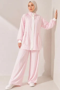 Vista alternativa de Elastic Waist Tencel Two-Piece Set Pink