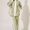 Elastic Waist Tencel Two-Piece Set
