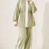 ⁦Elastic Waist Tencel Two-Piece Set⁩ - الصورة ⁦3⁩