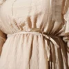 ⁦Elastic Waist Ruffled Dress Beige⁩ - الصورة ⁦4⁩