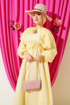 Alternative Ansicht von Elastic Waist Ruffled Dress Yellow