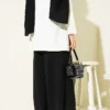 Elastic Waist Oversized Trousers Black – Bild 3