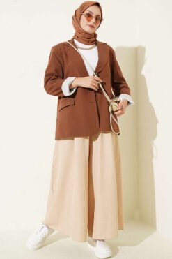 Alternative view of Elastic Waist Pants Skirt Latte