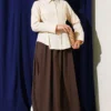 Shirt with Waist Pleat Details Beige - immagine 2