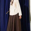 Shirt with Waist Pleat Details Beige - immagine 3