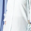 Striped Shirt with Ankle Ties Ice Blue - Imagen 4
