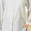 Striped Shirt with Ankle Ties Black – Image 4