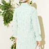 Striped Shirt with Ankle Ties Green - Imagen 3