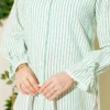 Striped Shirt with Ankle Ties Green - Imagen 4