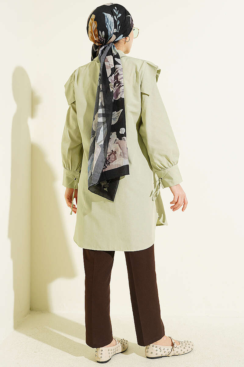 Ankle Tied V Neck Shirt Hazel – Image 3