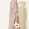 Ankle-Length Dress with Lace Detail Beige - الصورة 3
