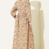 Ankle-Length Dress with Lace Detail Mustard – Bild 3