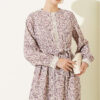 Ankle-Length Dress with Lace Detail Lilac – Bild 2