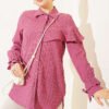 Ankle Ruffle Detail Shirt Rose Dust