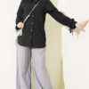 Ankle Ruffle Detail Shirt Black - Imagen 2