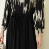 Ankle-Gathered Embroidered Dress Beige - Image 4