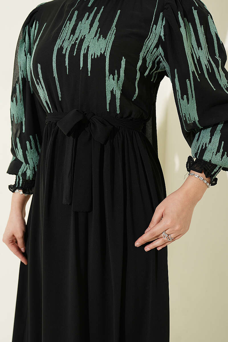 Ankle-Gathered Embroidered Dress Hazel - Imagen 4