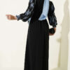 Ankle-Gathered Embroidered Dress Indigo - Image 3