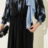Ankle-Gathered Embroidered Dress Indigo - Image 4