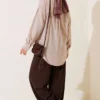 Ankle-Cuffed Pocketed Harem Pants Brown - Afbeelding 4
