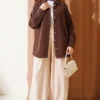 Ankle-Banded Pocketed Harem Pants Beige - Imagen 2