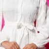 Ankle Elastic Detailed Tiered Dress White - immagine 4