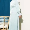 Ankle Elastic Skirt Evening Dress Set Mint - Image 3