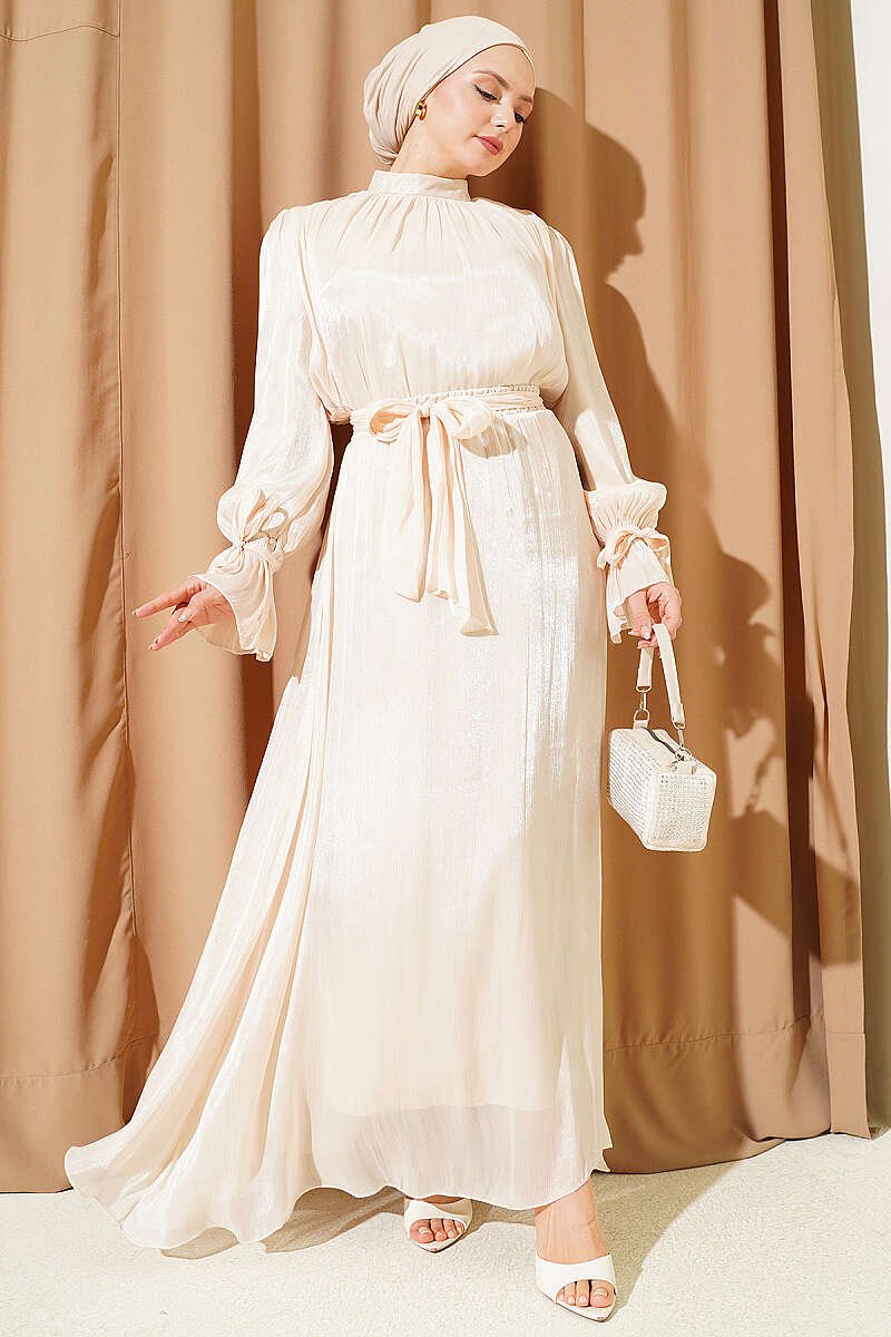 Belted Self-Tie Set Beige - immagine 5