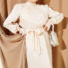Ankle Elastic Skirt Evening Dress Set Beige - Imagen 2