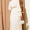 Ankle Elastic Skirt Evening Dress Set Beige - Imagen 3