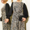 Ankle-Banded Detailed Dress with Leopard Print Leopard - الصورة 2
