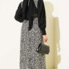 Ankle-Banded Detailed Dress with Leopard Print Black - immagine 3