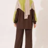 Ankle Elastic Detailed Two-Piece Set Brown - Image 4