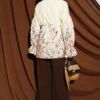 Floral Print Shirt with Cuffed Sleeves Yellow - Afbeelding 3