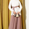 Cuffed Hem Button-Up Shirt White - immagine 2