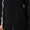 Cuffed Hem Button-Up Shirt Black – Image 4