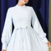 Ankle Cuffed Belted Flared Dress - Afbeelding 2