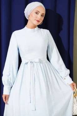 منظر بديل لـ Ankle Cuffed Belted Flared Dress