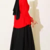 Ankle Slit Tied Tunic Red - Image 3
