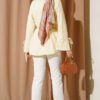 Ankle Slit Tied Tunic Yellow – Bild 3