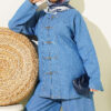 Button-Down Tie-Detail Two-Piece Set Denim - Image 2