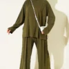 Basic Two-Piece Set Khaki