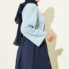 Basic French Terry Two-Piece Set with Crew Neck Blue – Bild 3