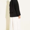 ⁦Basic French Terry Two-Piece Set with Crew Neck Black⁩ - الصورة ⁦3⁩
