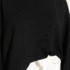 ⁦Basic French Terry Two-Piece Set with Crew Neck Black⁩ - الصورة ⁦4⁩