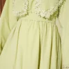 Bicycle Neck Dress with Lace Detail Greenery – Image 4