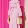 Bicycle Neck Dress with Lace Detail Pink - Imagen 3